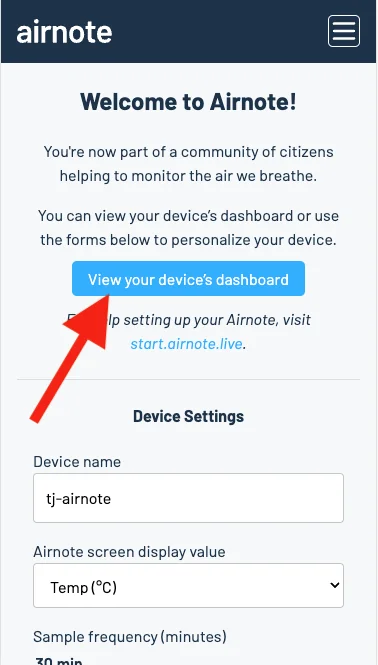 Notehub.io events screen for a device